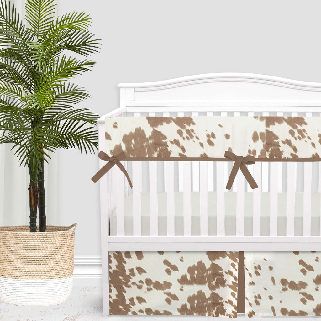 Tan Cowhide Gender Neutral Crib Bedding Set Decor 2 Ur Door