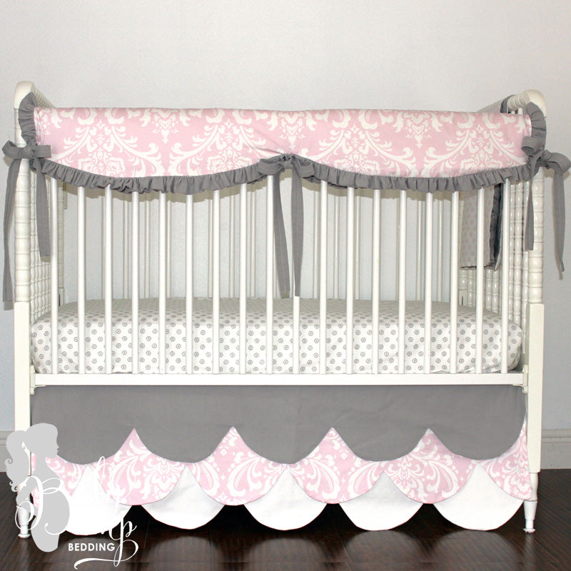 pale pink baby bedding