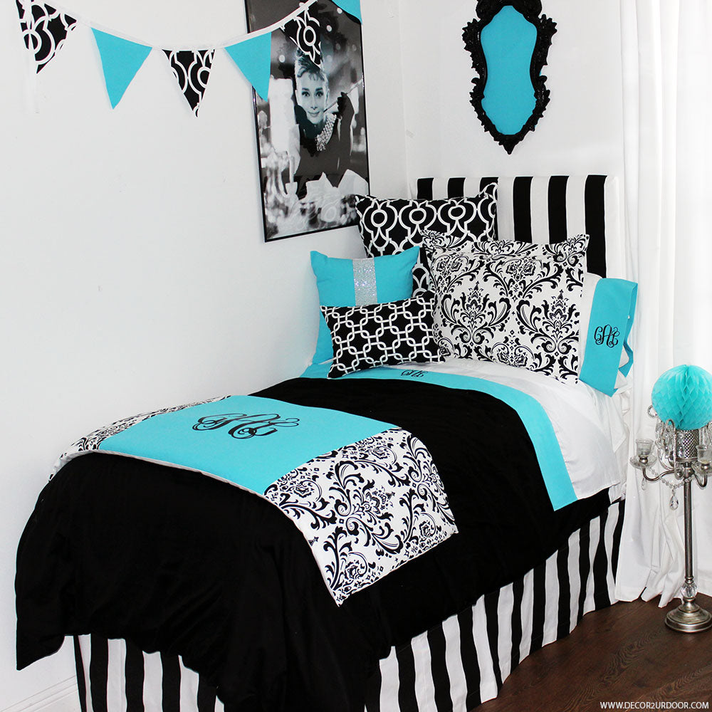 Tiffany Blue Black Designer Bedding Collection Decor 2 Ur Door