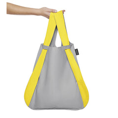 Notabag versatile tote bag backpack grey yellow
