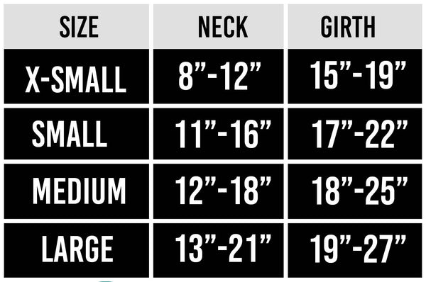 Lightweight Dog Harness Size Chart | Stitchpet | Comfortable Easy On Harness
