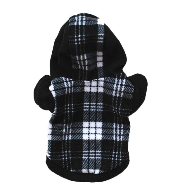 plaid fleece hoodie