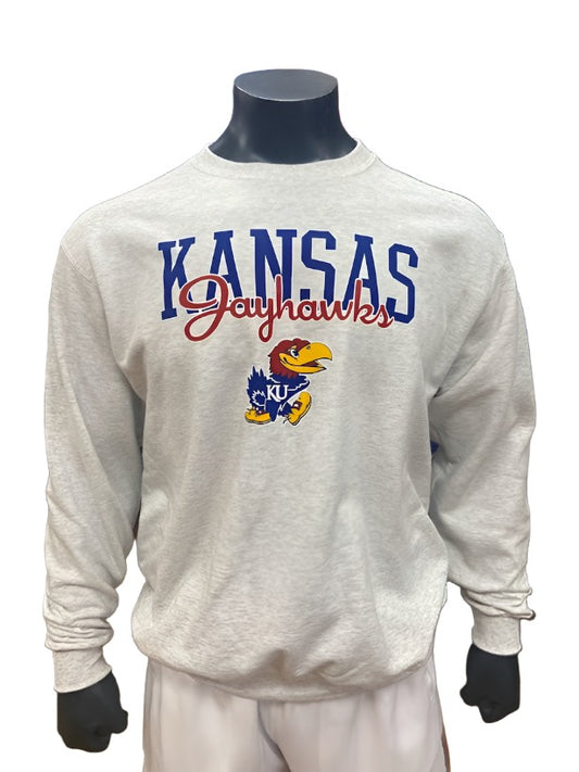 Kansas Jayhawks Script Champion T-Shirt - Ash Grey – Jocks Nitch