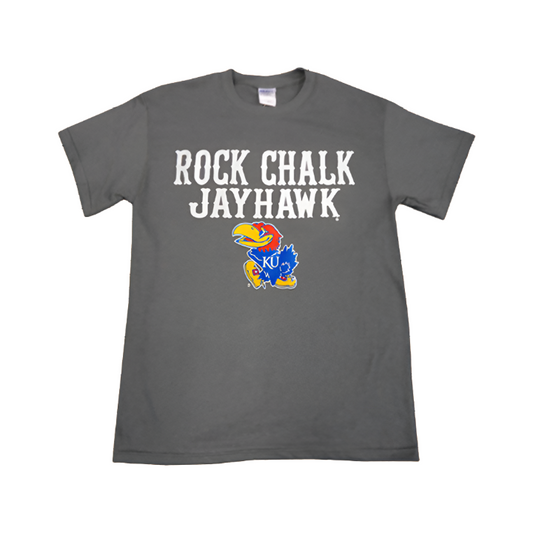 Kansas Jayhawks Vault 1912 Oval Wheat Triblend Tee - Ash Grey