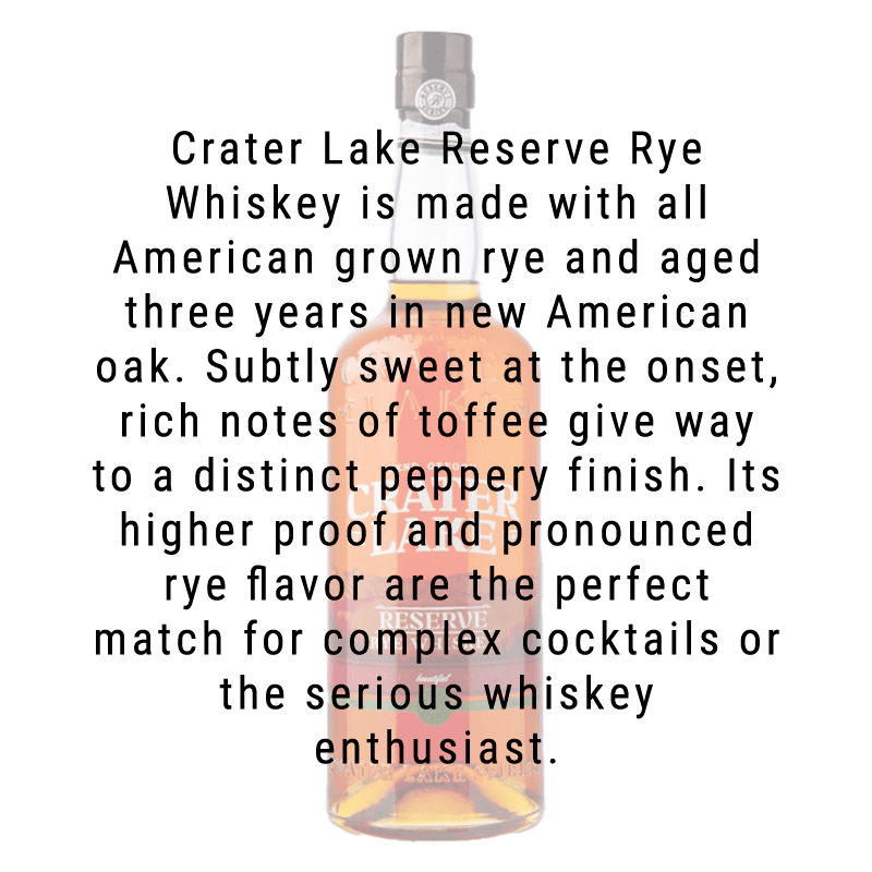 Crater Lake Reserve Rye Whiskey 750mL