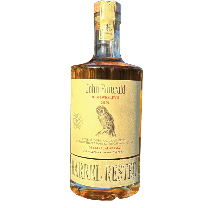 John Emerald Distilling Co. Hugh Wesley’s Barrel Rested Gin 750mL