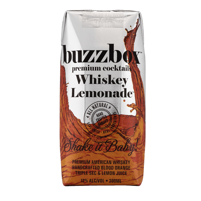 Buzzbox Premium cocktails Whiskey Lemonade cocktail 4 Pack