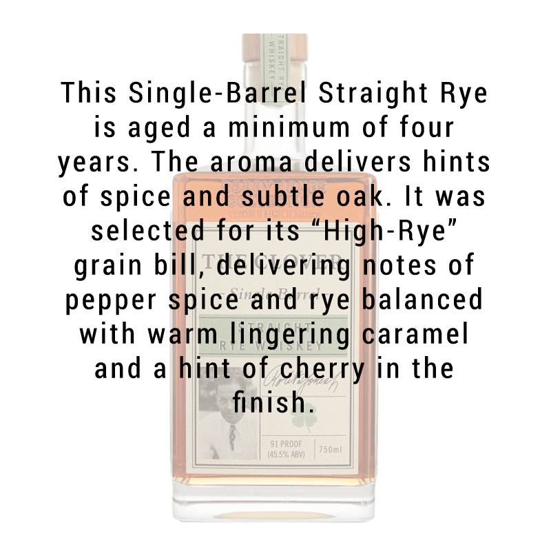 The Clover Single Barrel Straight Rye Whiskey 750mL