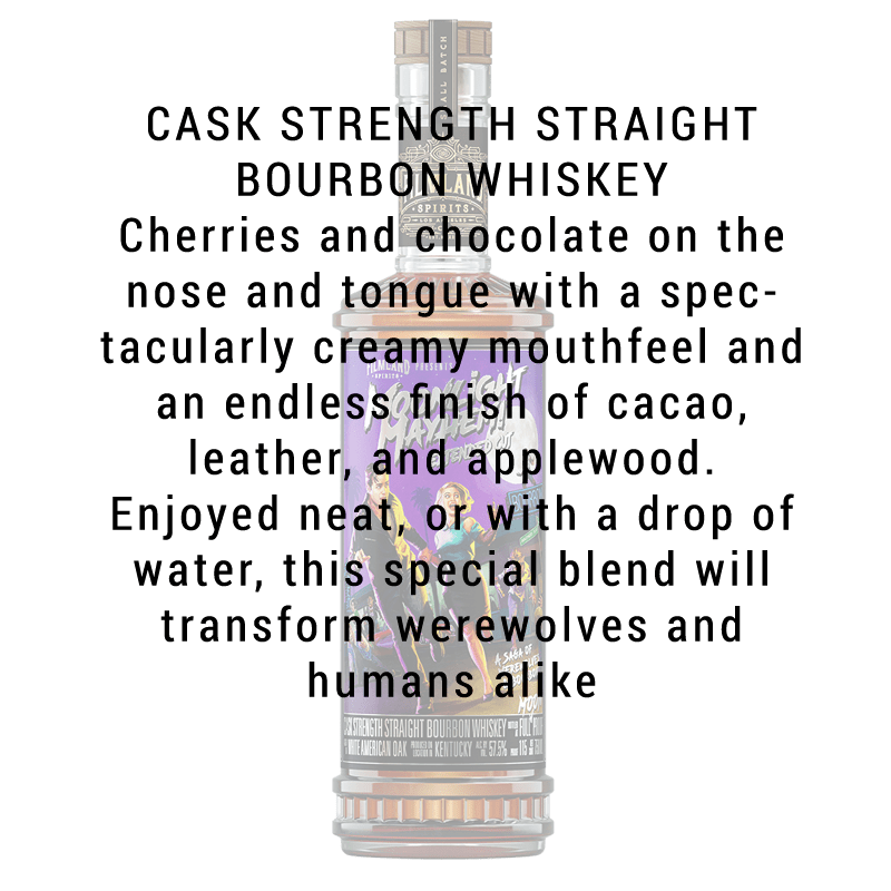 Filmland Spirits Moonlight Mayhem Extended Cut Cask Strength Bourbon Whiskey 750mL