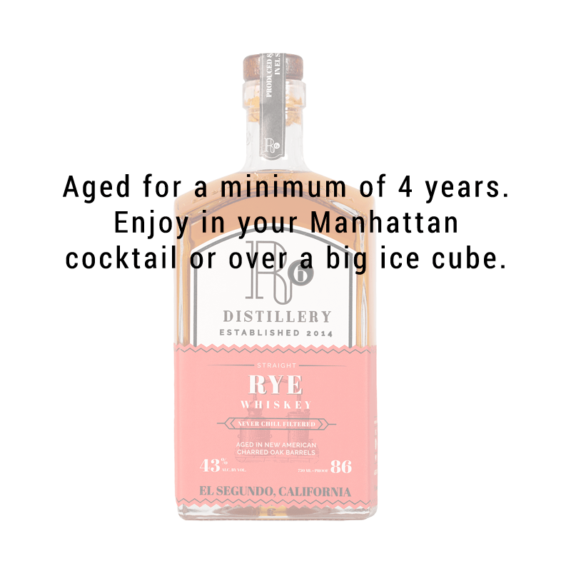 R6 Distillery Rye Whiskey 750mL