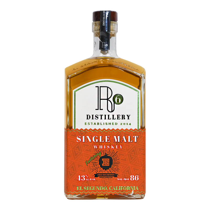 R6 Distillery + Eagle Rock Brewing Single Malt Whiskey 750mL