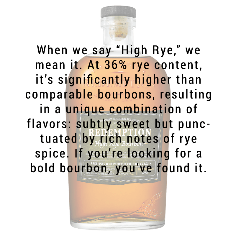 Redemption High Rye Bourbon Whiskey 750mL