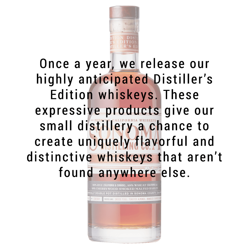 Sonoma Distilling Distiller's Edition Cherrywood Rye Whiskey 750mL