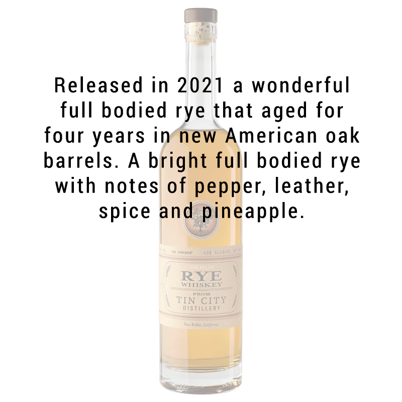 Tin City Distillery Rye 750ml