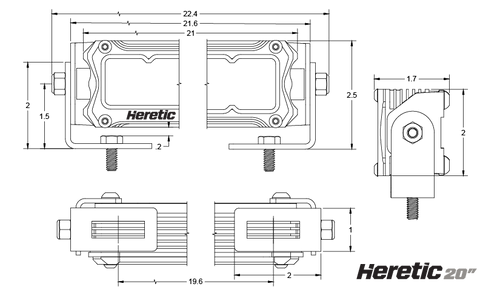 utv led pod dimensions