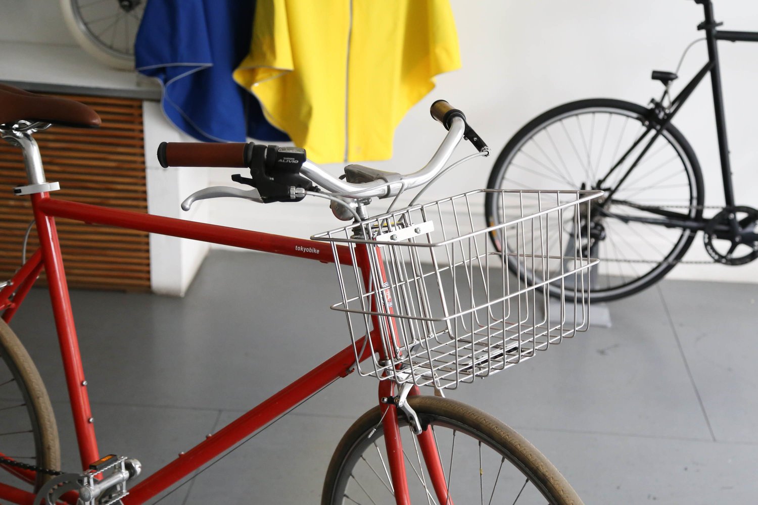 silver bike basket