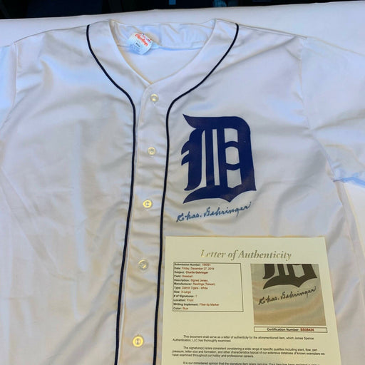 Rare Charlie Gehringer Signed Autographed Detroit Tigers Jersey