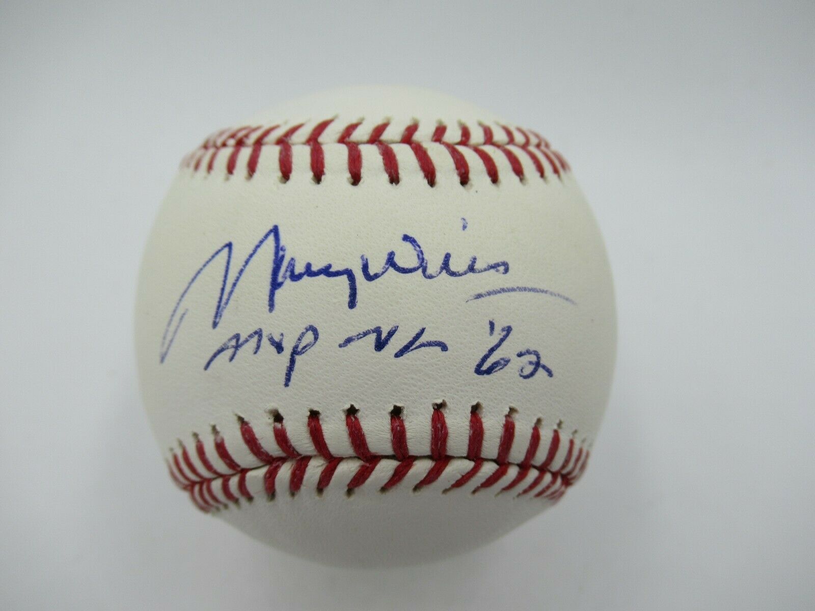 MAURY WILLS SIGNED OFFICIAL MLB BASEBALL