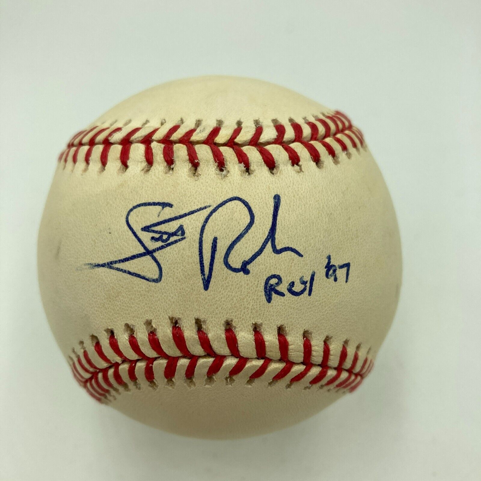 Scott Rolen 1997 Rookie Of The Year Signed National League Baseball With  JSA COA