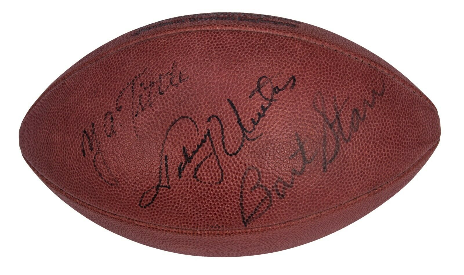 Bart Starr Johnny Unitas Y.A. Title Legendary Quarterbacks Signed Foot —  Showpieces Sports