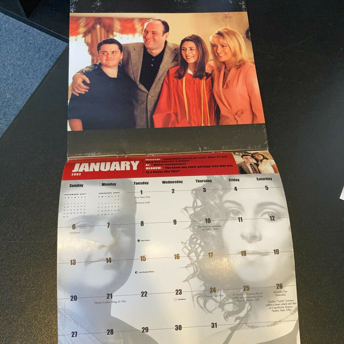 James Gandolfini Signed The Sopranos Calendar With JSA COA — Showpieces