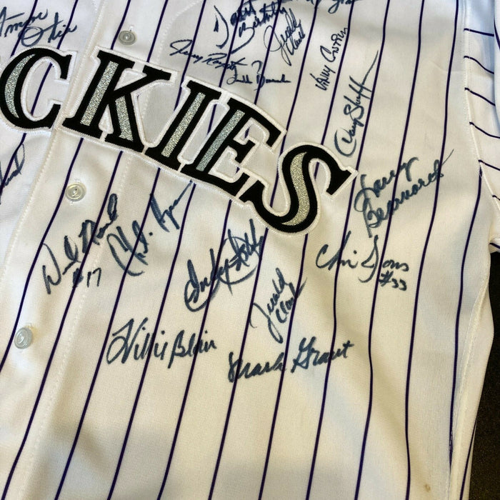 1993 Colorado Rockies Inaugural Season Team Signed Game Used Jersey JS —  Showpieces Sports