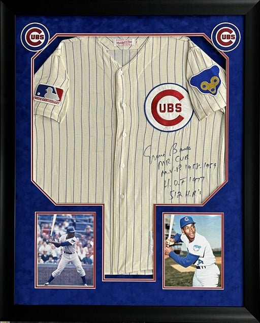 Ernie Banks Chicago Cubs Autographed Custom Stat Jersey - JSA & PSA CO –  Fan Cave