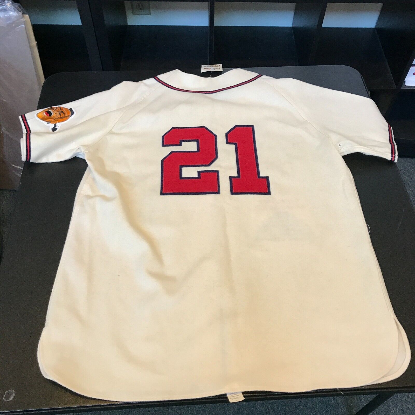 Lot Detail - Warren Spahn Signed Mitchell and Ness Milwaukee Braves Jersey