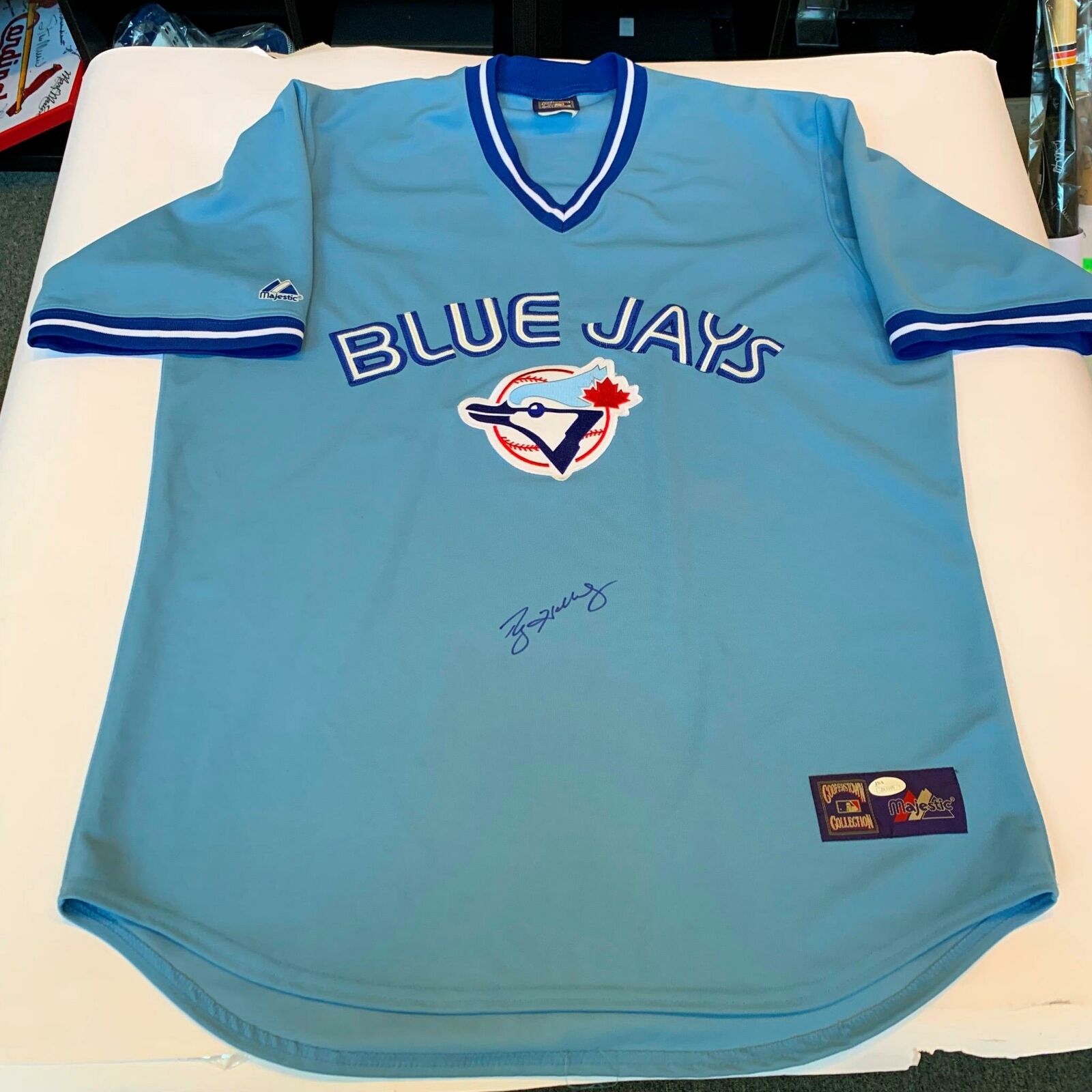 Rare Roy Halladay Signed Toronto Blue Jays Cooperstown Jersey With JSA COA