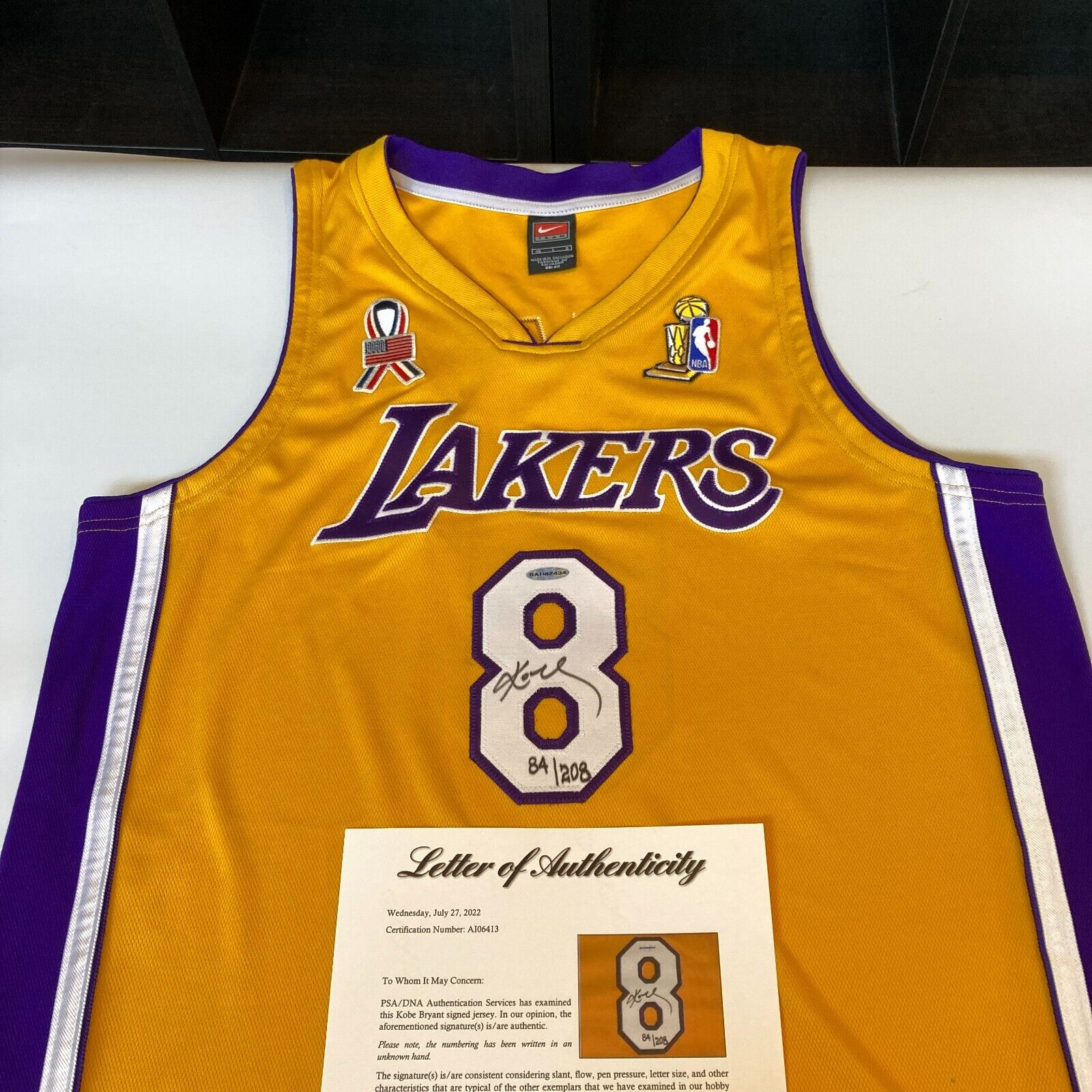 kobe lakers patch