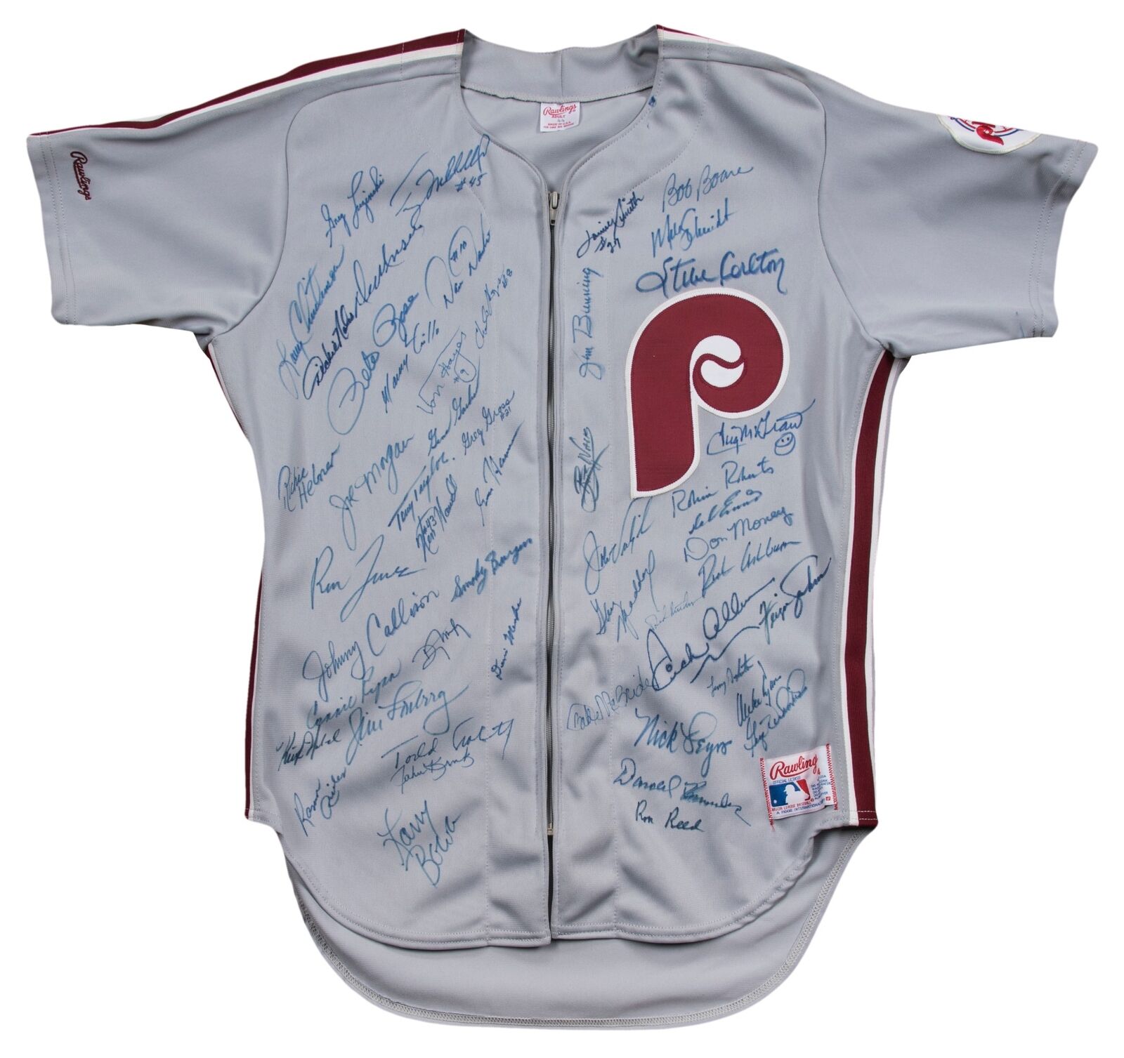 Larry Bowa Signed Philadelphia Phillies Jersey (JSA COA) 1980