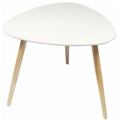 Modern Set of 2 Coffee Tables with White Finished MDF Top DL Modern