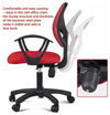 Modern Swivel Chair With Armrest and Backrest, Adjustable Height Design, Red DL Modern