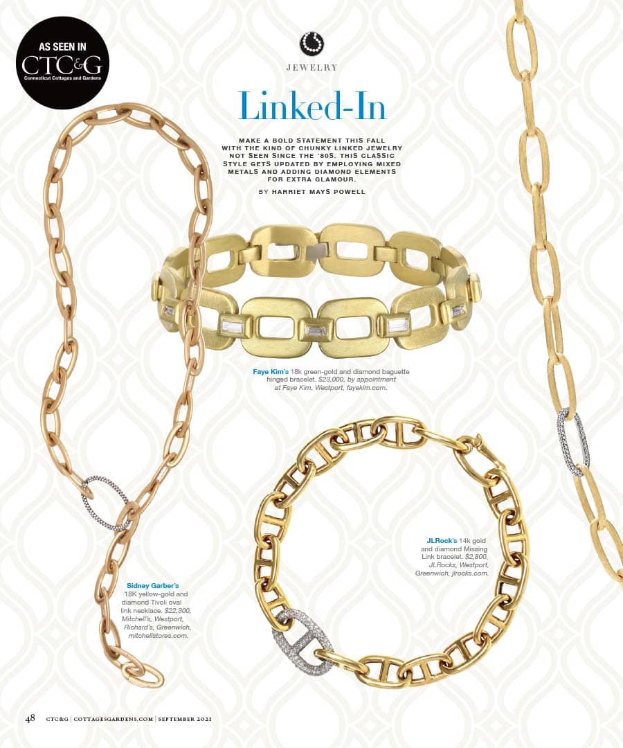 JL Rocks featured in Connecticut Cottages and Gardens’ article, “Linked-In” in the September 2021 issue.