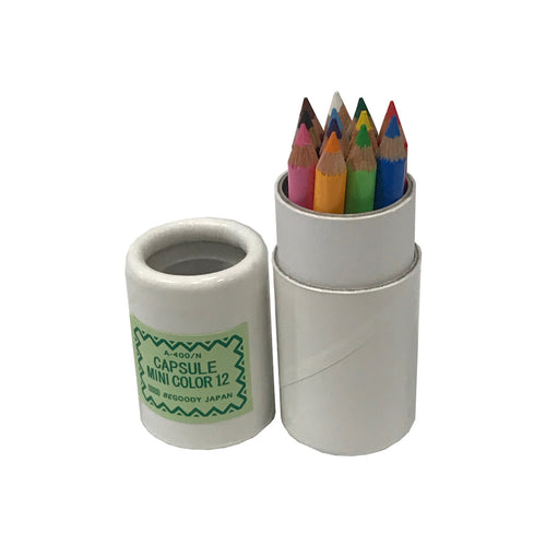 Mini Colored Pencil Set With Case , Eraser and Sharpener — Two