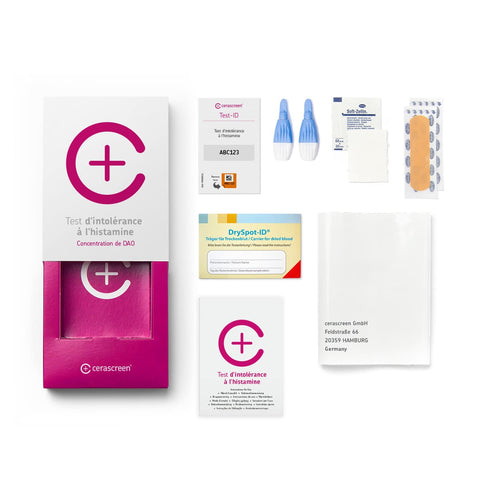 Test intolerance histamine - Contenu kit du test sanguin cerascreen