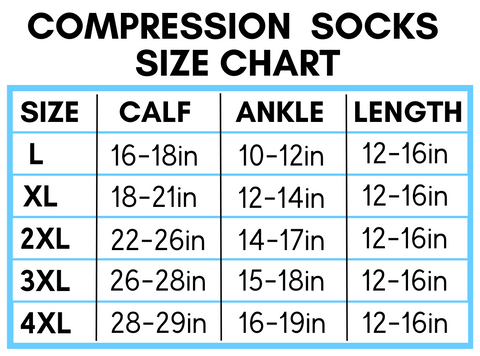 Futuro Compression Size Chart