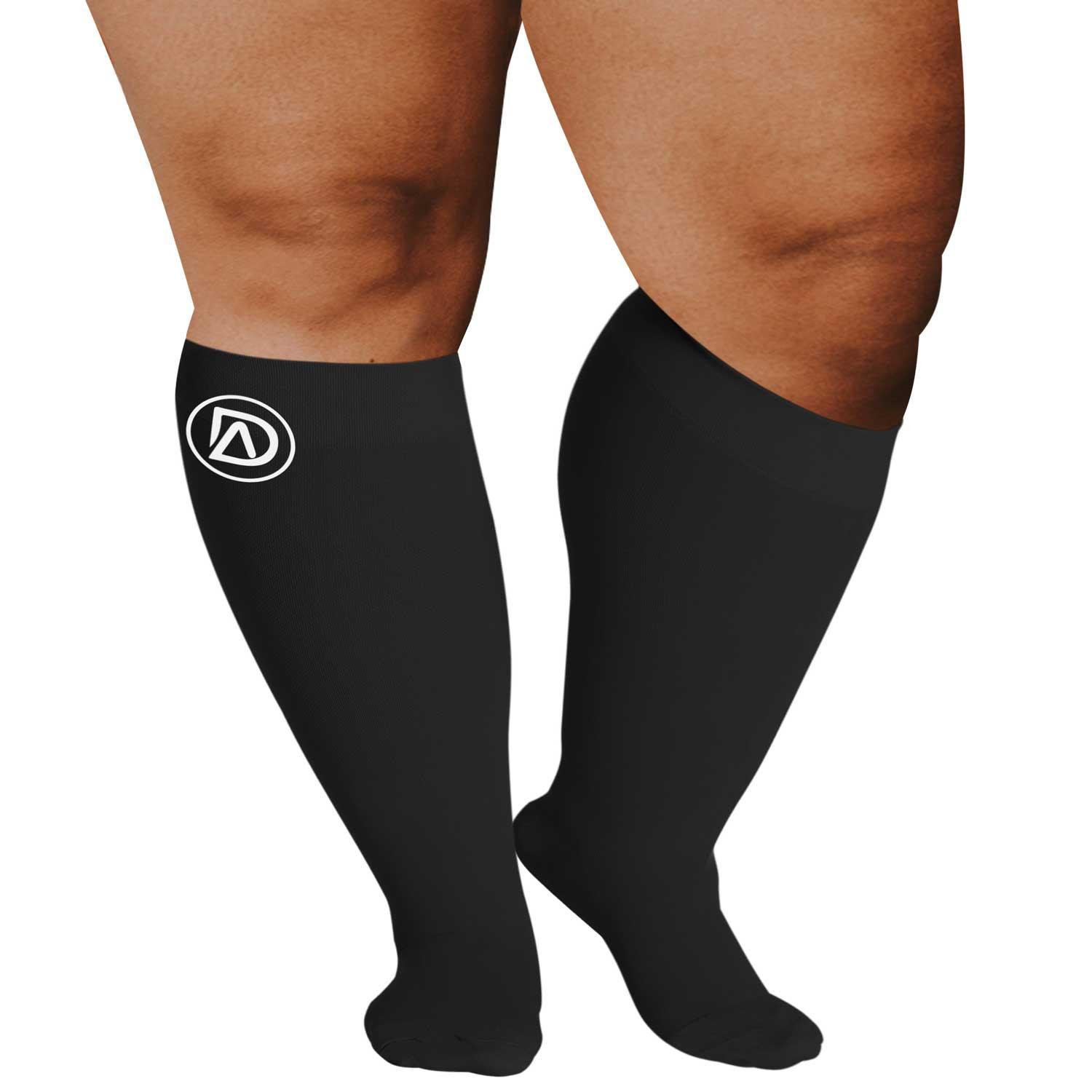 Wide Calf Plus Size Compression Socks 20-30 mmHg Dominion Active