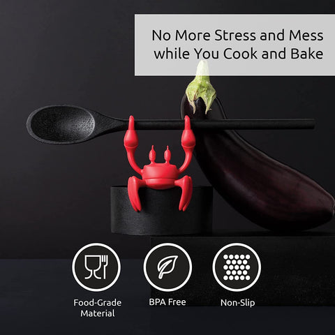 Red Crab Silicone Spoon Rest and Steam Releaser – TheGivenGet