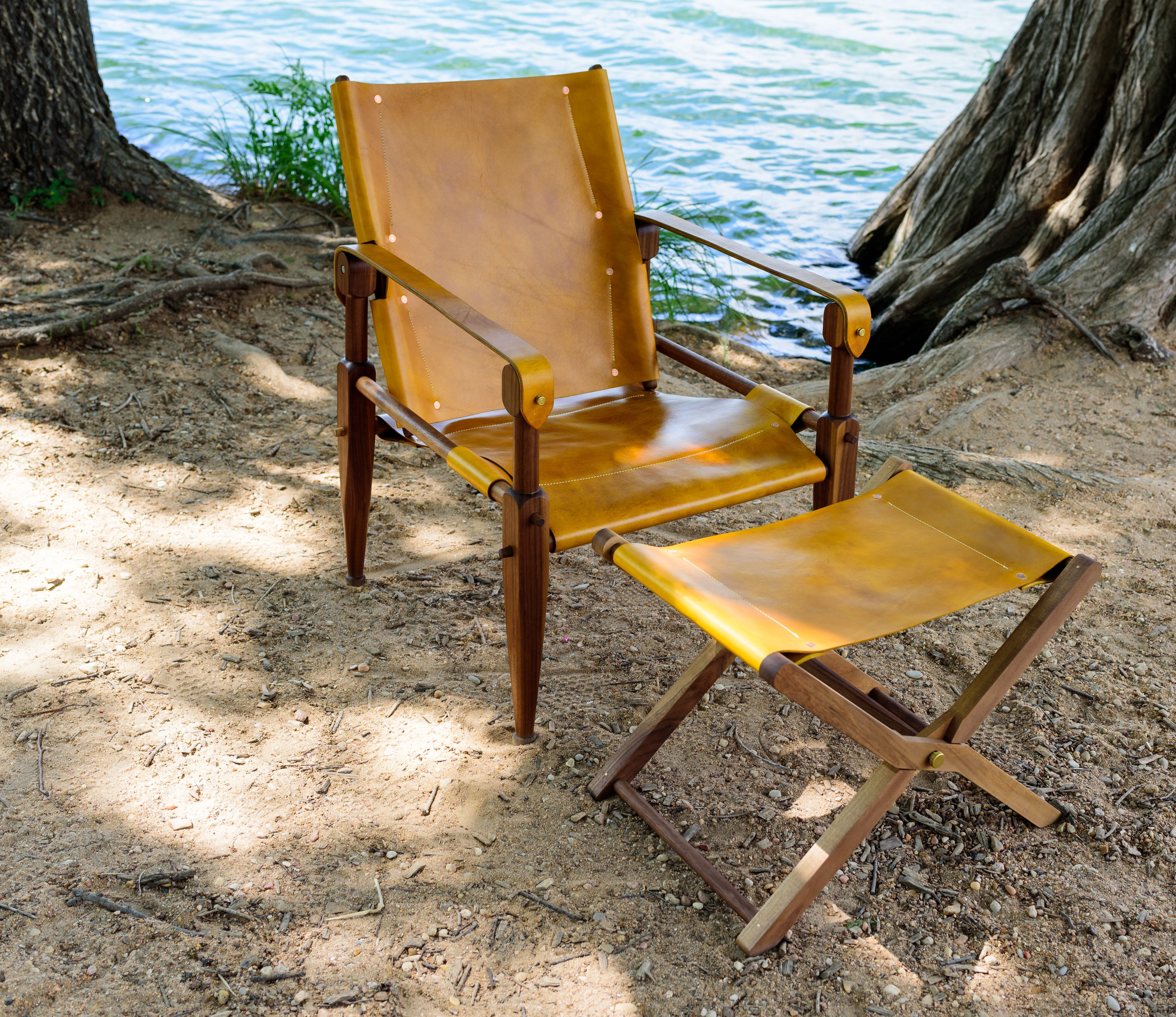 leather beach chair