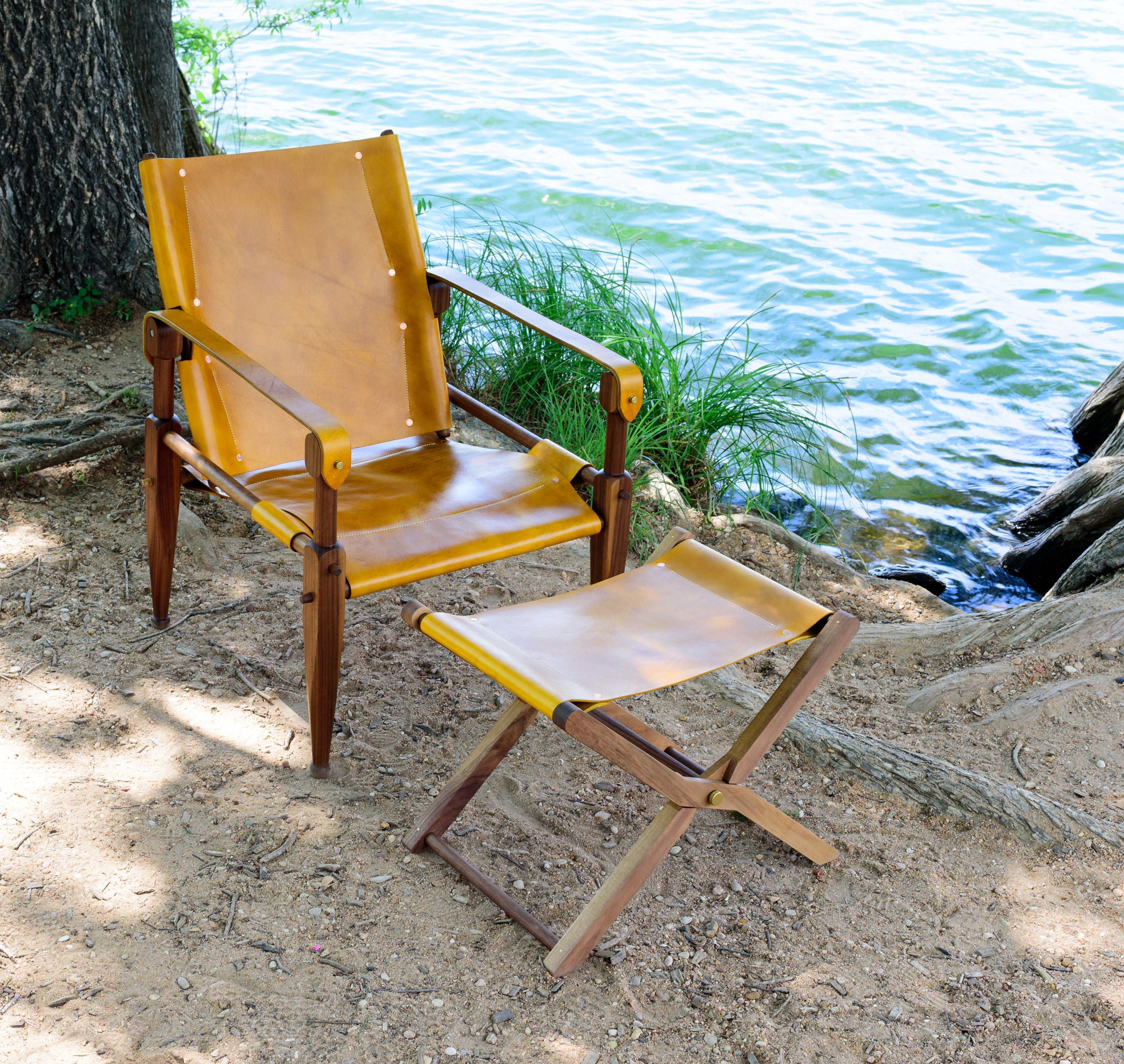 leather beach chair