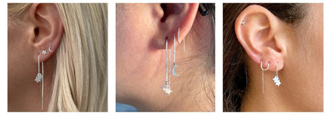 How to Style a Threader Earring with 3 Piercings | mazi + zo sorority jewelry