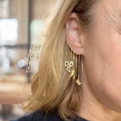 How to Style 6 Threader Earrings | mazi + zo sorority jewelry