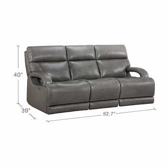 dovestone leather power reclining sofa