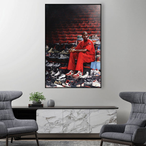 Air Jordans Easy Build Frame Art Easy Build Frame & Fabric Print / 24 x 36in Clock Canvas