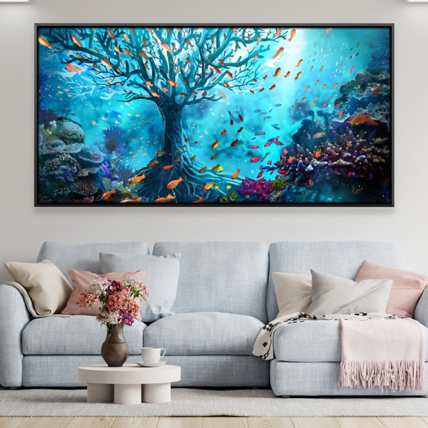 Aquatic Grove Canvas Art Clock Canvas