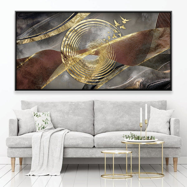 Aurelian Vortex Canvas Art Clock Canvas