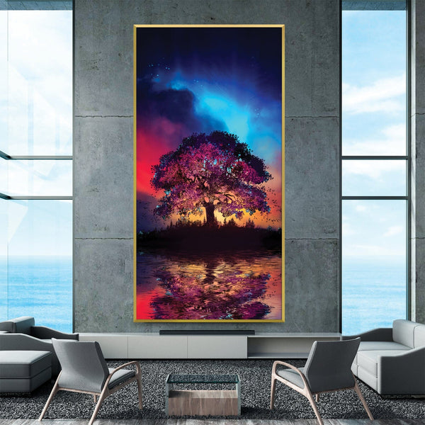 Aurora Arboreal Canvas Art Clock Canvas