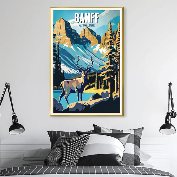 Banff National Park Canvas Art Clock Canvas