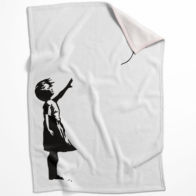 Banksy Balloon Heart Girl Blanket Blanket 75 x 100cm Clock Canvas